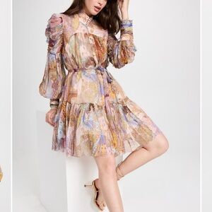 Zimmermann Kaleidoscope Metallic Mini Dress